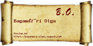 Bagaméri Olga névjegykártya