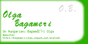 olga bagameri business card